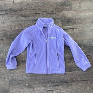 Girls Columbia  Light Purple Fleece Zip Up size S (7/8)